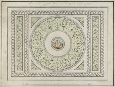 Design for the ceiling of the Saloon, Headfort House, 1772 by Robert Adam